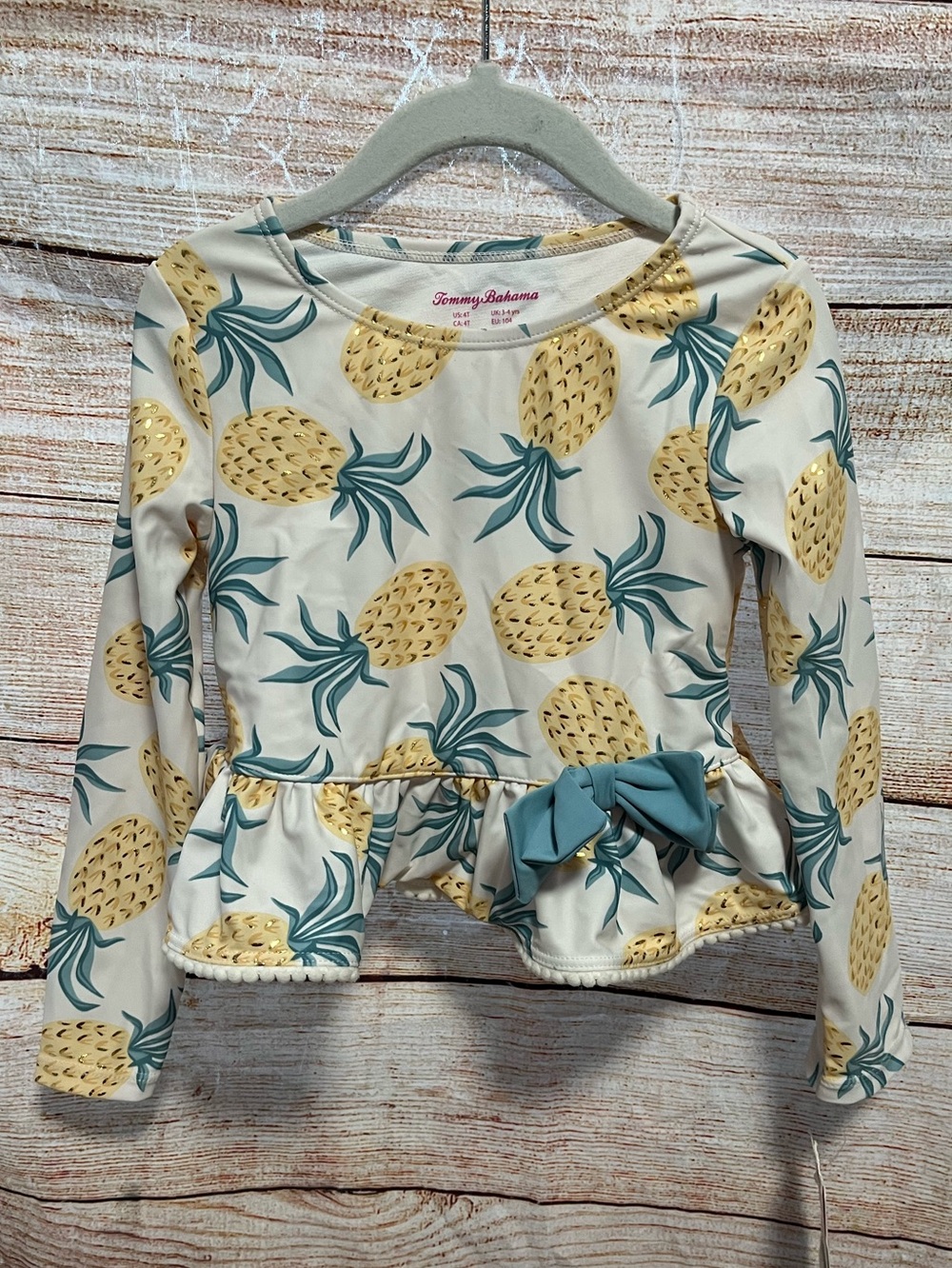 Tommy Bahama pineapple swim top-Girls 4T-NEW
